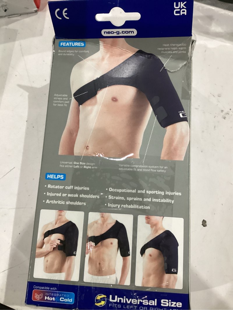 Condition photo showing Good Condition for neo g easy-fit adjustable neoprene shoulder support brace, one size fsa/hsa eligible