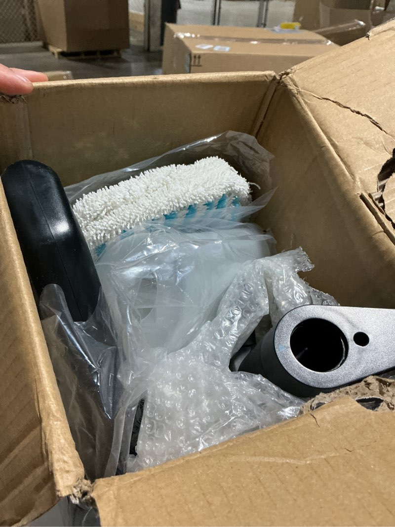 Condition photo showing Good Condition for pursteam scrubmaster steam mop with dual scrubbing head, led headlights, adjustable steam control, anti-slip swivel head, cable holder & upright lock scrub master