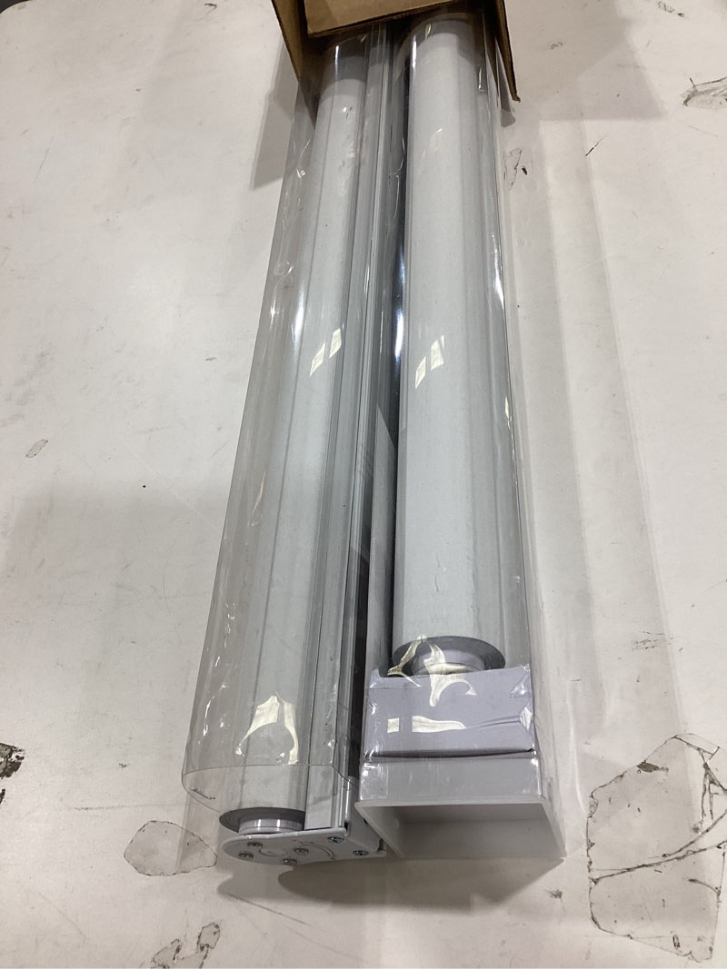 Condition photo showing Good Condition for aosky cordless roller shades for windows light filtering shades with 5% openness solar screen semi sheer roller blinds uv protection for office and home. easy to install 58" w x 72" h (white) 58"w x 72"h white