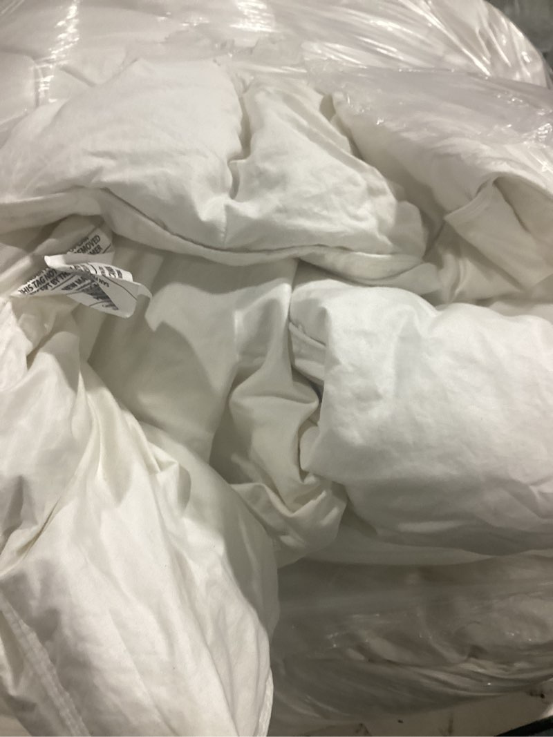 Condition photo showing As Is for premium down alternative duvet insert king sized