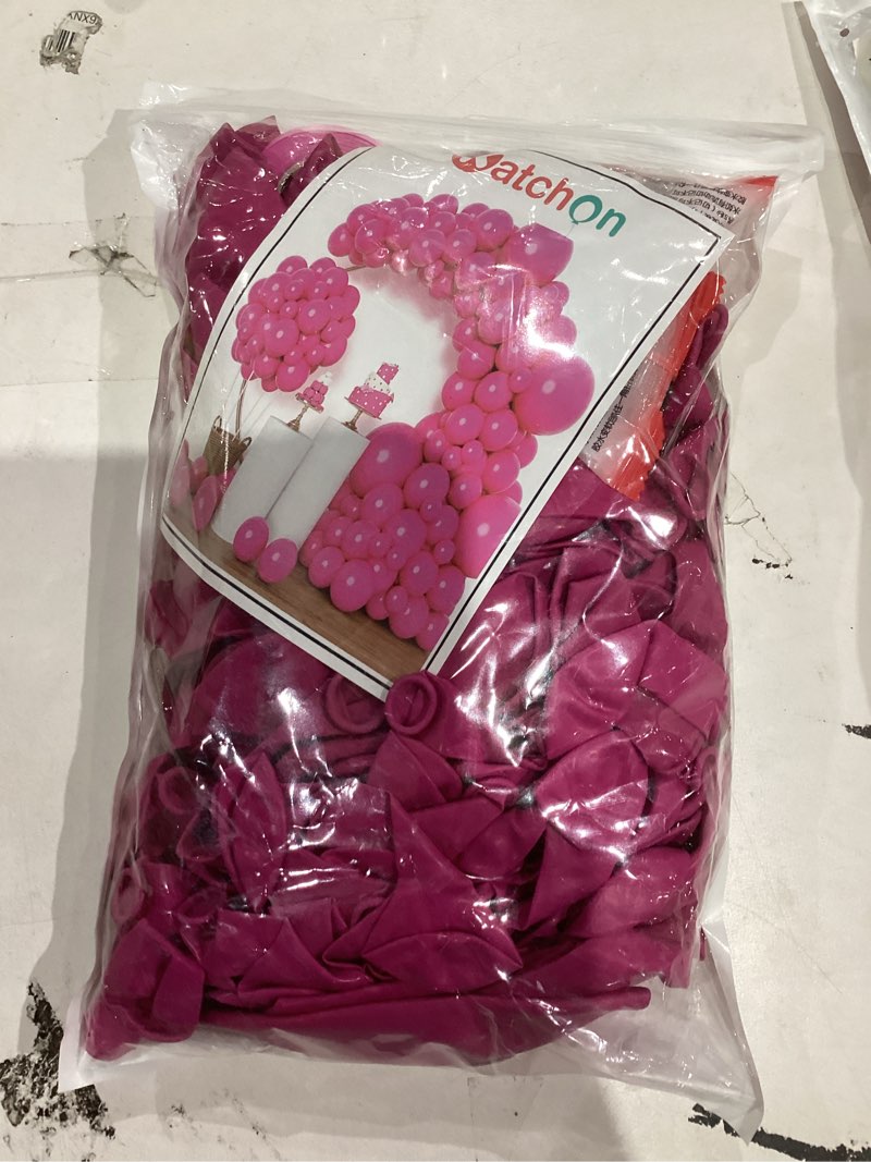 Condition photo showing New/Like New for KatchOn, 144 Pcs Fuchsia Pink Balloons Arch Kit - Different Sizes 18, 12, 10, 5 Inches | Birthday Balloons Kit, For Birthday Decorations | Graduation Decorations 2025