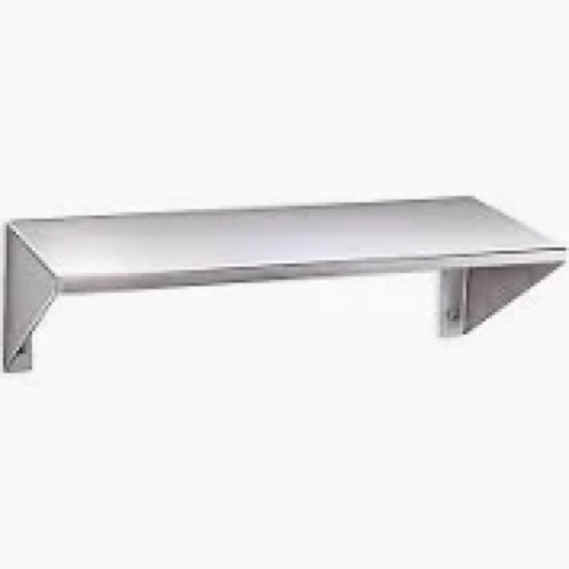 swotcater stainless steel shelf 12"x48", space-saving wall mounted shelving, 320lb heavy duty steel 