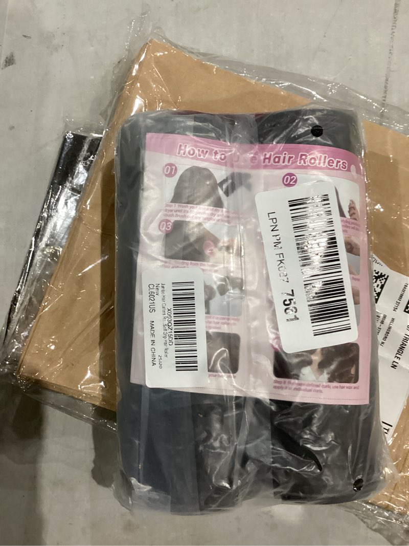 Condition photo showing Good Condition for Hair Curler Rollers for Women 24PCS Heatless Hair Roller with 12PCS Clips, 4 Sizes?Jumbo Large Medium Small?Self Grip Holding Hair Rollers for Long Medium Short Thick Fine Volume Thin Bangs Hair 37 Pieces Set