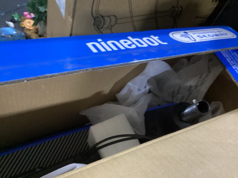 Condition photo showing As Is for segway ninebot ekickscooter - electric scooter for kids 6-14, w/t adjustable handlebar height (only c2 pro) for riders up to 132 lbs, includes new cruise mode, ul-2272 certified c2 lite / 9.9 mph