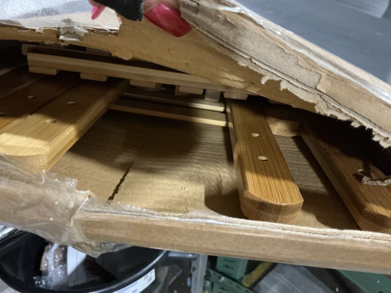 Condition photo showing As Is for Bamboo Small Clothes Rack,Kids Clothing Rack, Mini Wooden Garment Rack with Shelves, Short toddler Dress Up Costume Racks for Hanging Cloth,Free Standing,Narrow