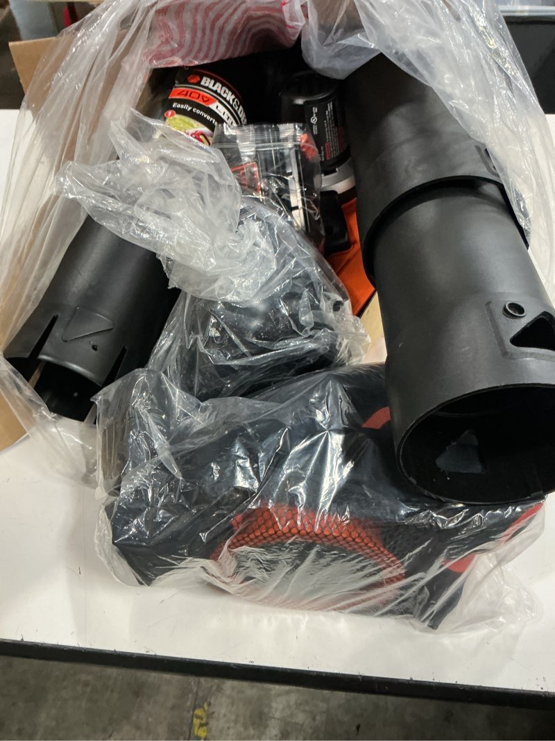 Condition photo showing Good Condition for black+decker leaf blower cordless leaf vacuum and mulcher combo kit, battery and charger included, 40v 120 mph air speed, 6-speed dial, built-in scraper with collection bag (lswv36) 40v sweeper/vacuum kit