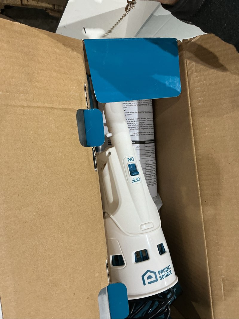 Condition photo showing As Is for project source 7.5-inches handheld pool vacuum