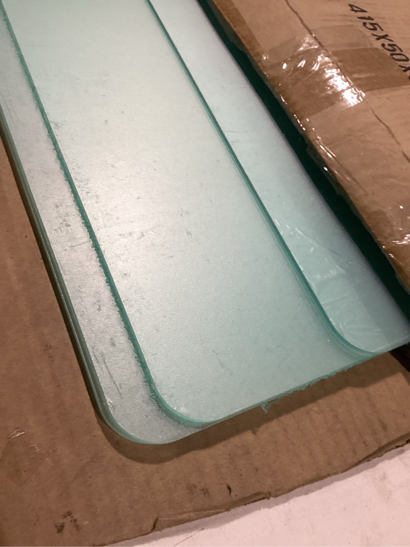 Condition photo showing New/Like New for GOOFCXO 4 Pcs Desk Divider Privacy Panel 23.6 x 15.8 Inch Counter Desk Acrylic Panel Holder Free Standing Privacy Shield Work Station Desk Divider Partition for Offices Schools Call Centers (Frosting)