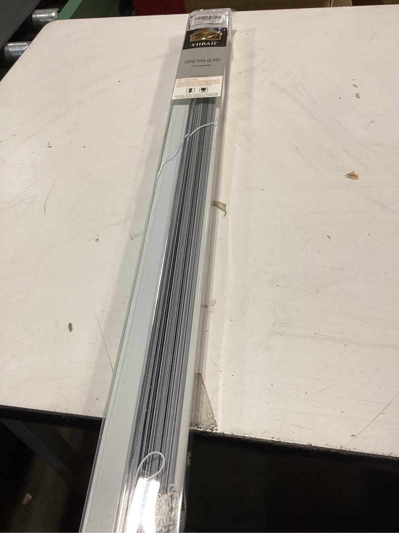 Condition photo showing Good Condition for YIIBAII Mini Blinds Suitable for 33.5" W x 64" H Windows 1" Aluminum Horizontal Venetian Blinds Darkening with Rope and Pole can Mounted Inside or Outside White 33.5"W x 64"H