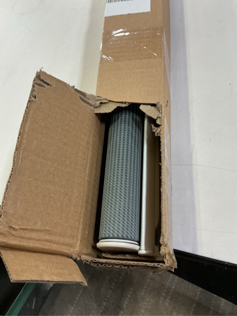 Condition photo showing As Is for JPT004-PBLRS-108  Cordless Zebra Roller Blinds  27"W×48"H Grey