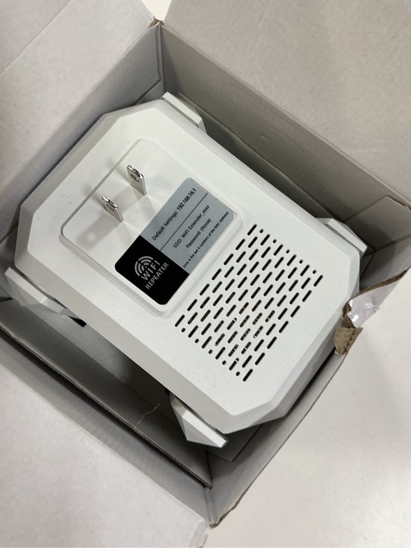 Condition photo showing Good Condition for 2025 AX1800 WiFi 6 Extender Signal Booster - Dual Band 2.4G/600Mbps & 5.8G/1200Mbps, WiFi Extender with Gigabit Port, 802.11AX Tech, 12999 Sq.Ft Long Range WiFi Repeater, Connects 100+ Devices