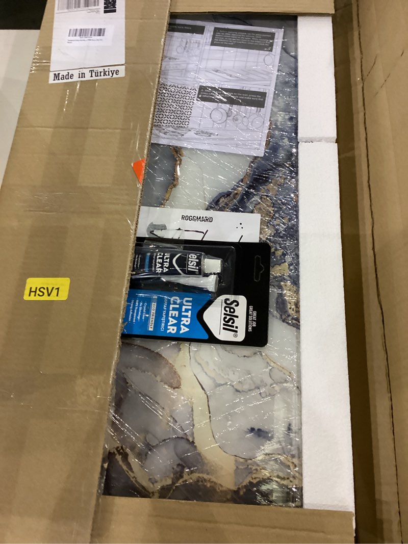 Condition photo showing item condition for Tempered Glass Kitchen Backsplash, Stove Back Top Cover, Glass Splashback, Cutting Board, Kitchen Sink Splash Guard, Home Wall Decor (30x14’’)