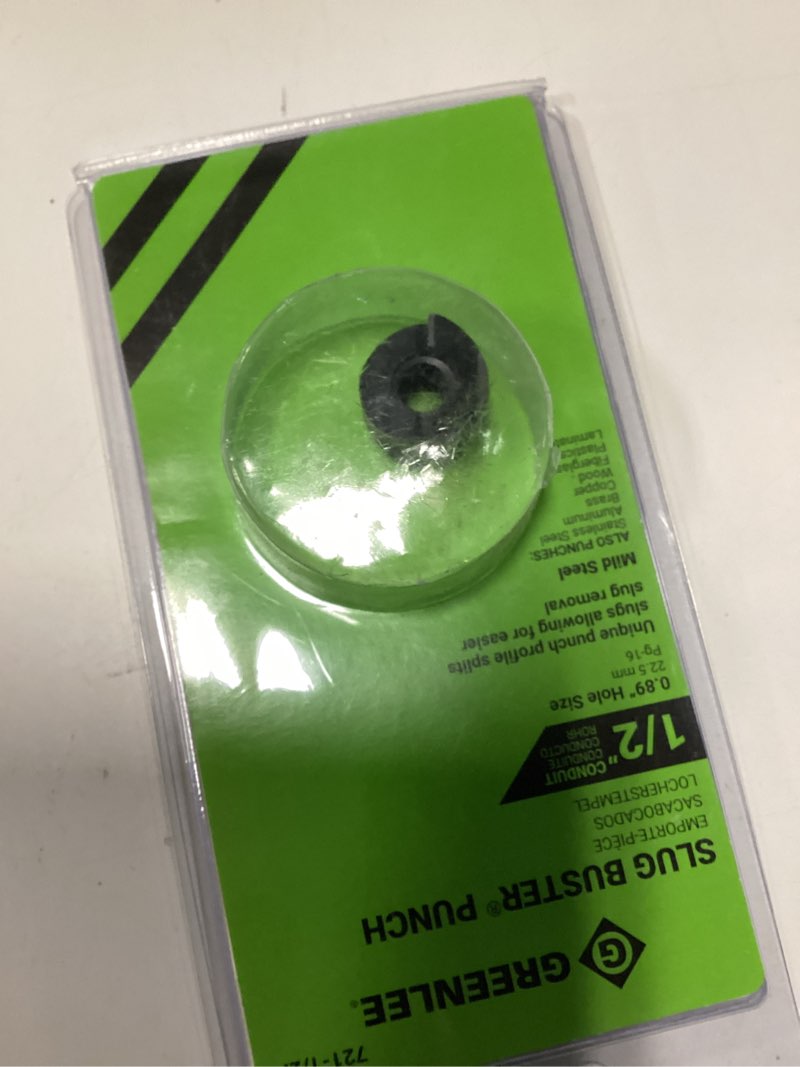 Condition photo showing Good Condition for greenlee 721-1/2p knockout punch, 7/8 in (22.500 mm) actual hole size