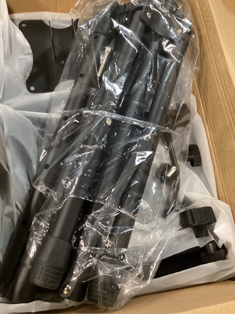 Condition photo showing New/Like New for projector stand tripod adjustable, laptop height from 23.5 to 46.5 inches with gooseneck phone holder, floor for office, home, stage, studio, dj racks holder mount, 23.5inch-46.5inch a?23"-46" black