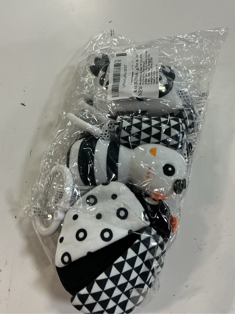 Condition photo showing Good Condition for kakiblin baby hanging toy,3 pack black and white baby toys for 3 6 9 12 months, high contrast hanging toys,plush soft stroller rattles toy for boys and girls(21cm, ladybug,bee & owl) ladybug,bee & owl 21cm