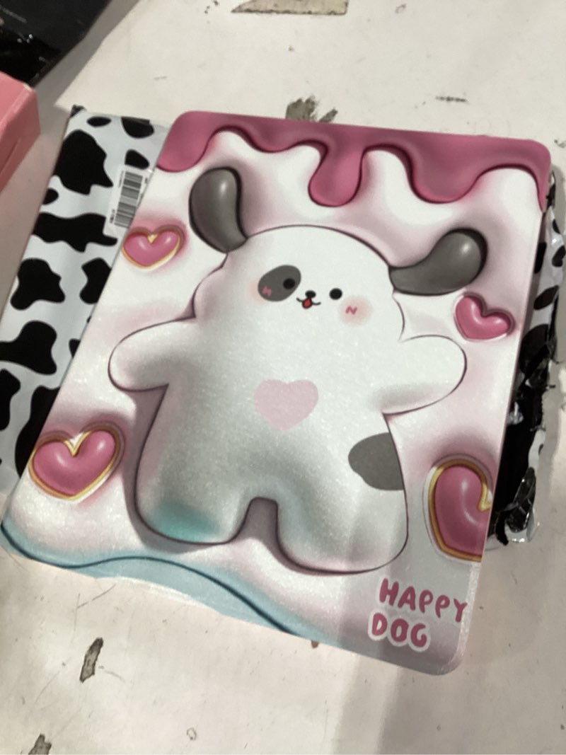 Condition photo showing Good Condition for for iPad Pro 12.9 Case Folio Cover with Pencil Holder Kids Girls Women Cute Kawaii Girly Pretty Dog Design Rotating Stand for Apple iPad Pro 12.9 Inch Cases 2022/2021/2020/2018 7-3D Puppy