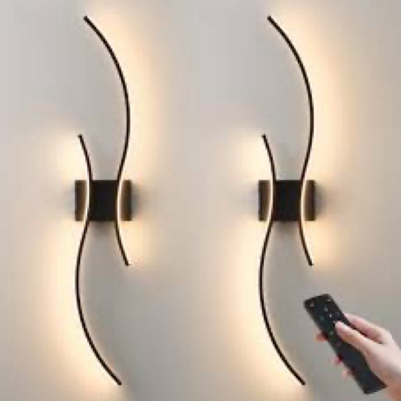 KARTOOSH Battery Operated Wall Sconces with Remote Control, Stepless Colors 3000K-6000K & Dimming, L