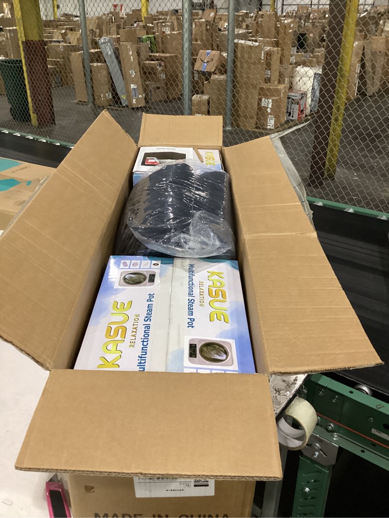 Condition photo showing New/Like New for kasue upgraded 2 person sauna box, portable infrared sauna with 5-layer waterproof, 2 steamers, 2 folding chair, 71”x 36”x 49” for indoor, outdoor, gym, spa, carbon black 2 person carbon black
