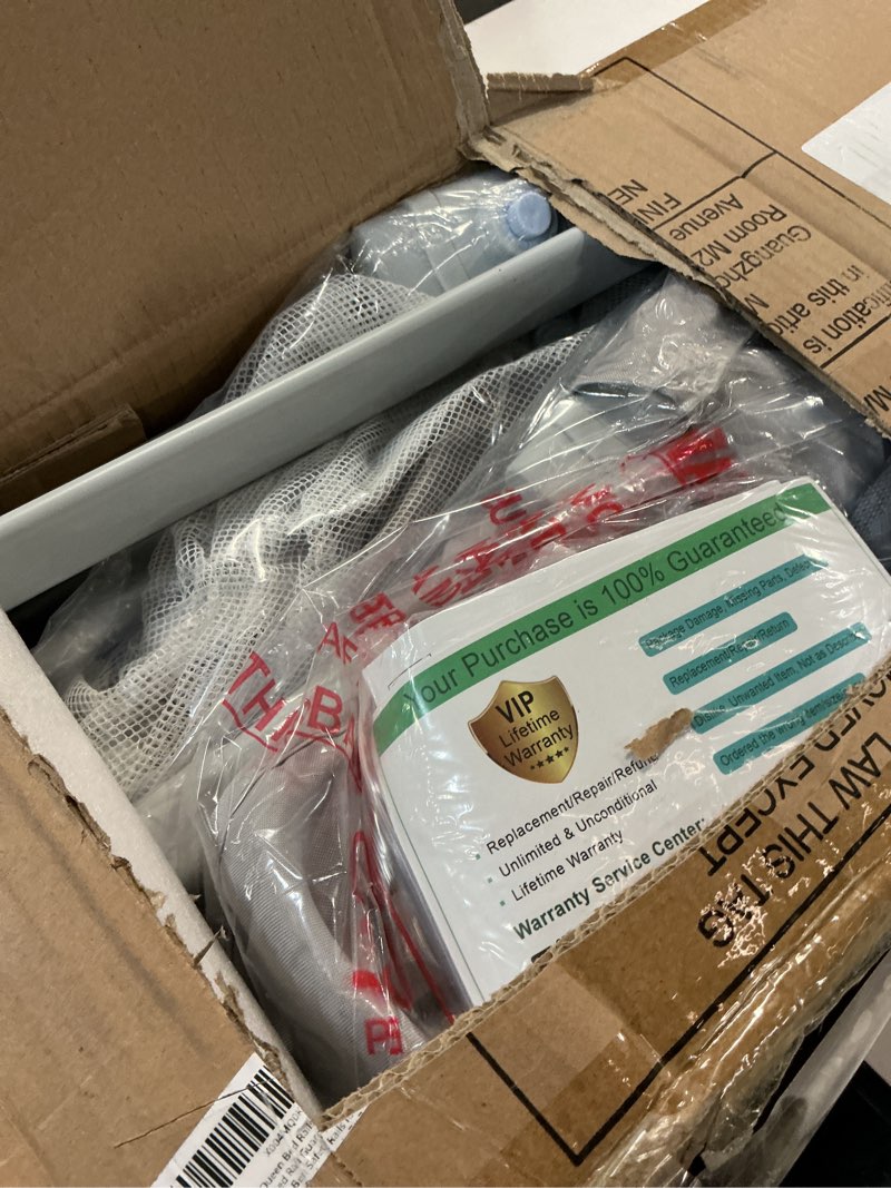 Condition photo showing As Is for omzer Queen Bed Rails for Toddlers - Foldable Baby Bed Rail Guard with Child Lock Height Adjustable Bed Safety Rails for Children Bed Rail for Queen Size Bed - 3 Pack, 78.7x78.7x59” 3 Side for Queen Bed: 59''+ 78.7'' +78.7'',grey