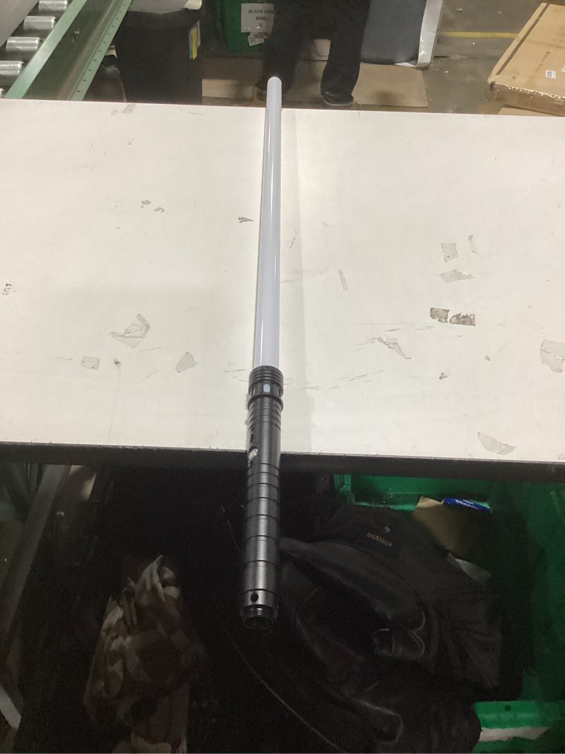 Condition photo showing New/Like New for Lightsaber, LED Light Saber with 15 RGB Colors, Lightsabers for 3 Modes, Light Sabers with Connectors, Lightsabers for Dueling, Lightsaber Toy for Adults, Kids, 2 Pack(Black) Metal Hilt 15 RGB Color