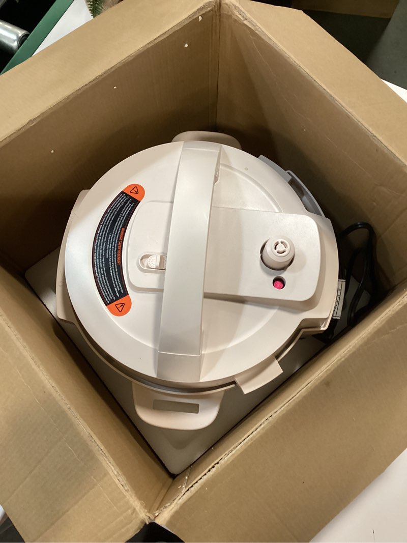 Condition photo showing As Is for Instant Pot 4QT RIO Mini 7-in-1 Multi-Cooker, Pressure Cooker, Slow cook, Sauté, Steam, Rice Maker, Yogurt, & Warmer, Rosewater, 4 Quarts Rosewater 4 Quarts