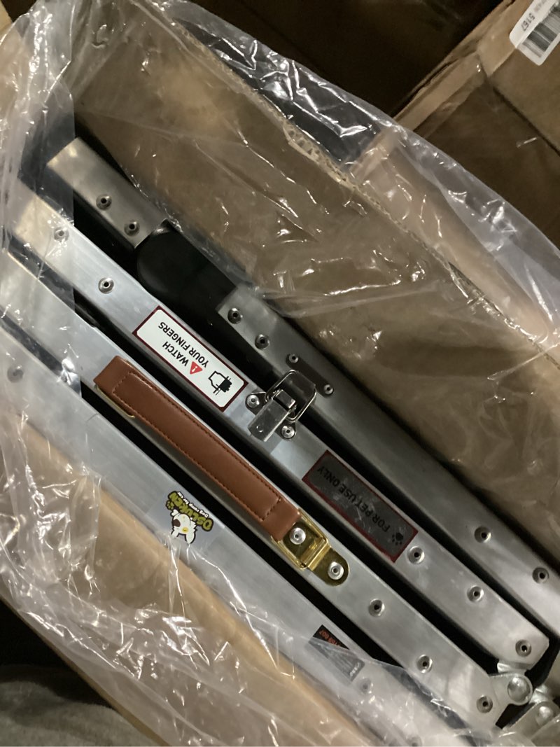 Condition photo showing Good Condition for Dog Ramp for Car (330 lbs), Extra L71” W17” Folding Pet Ramp for Large Dogs 90° Adjustable Head, Outdoor Anti-Slip Foldable Dog Car Ramps for SUV Truck Side Door (5 Folded)