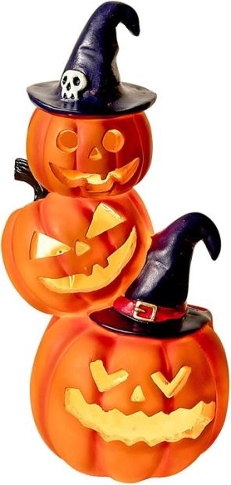 3 pumpkin tower jack o lantern tea candle holder halloween ceramic halloween de