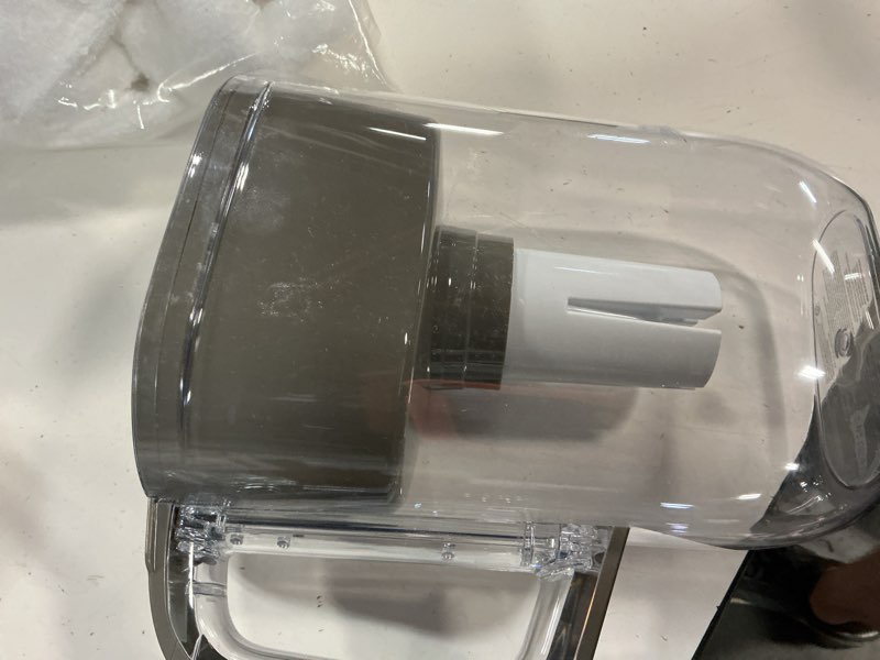 Condition photo showing As Is for brita water filter 6-cup denali water pitcher dispenser with standard water filter slate gray