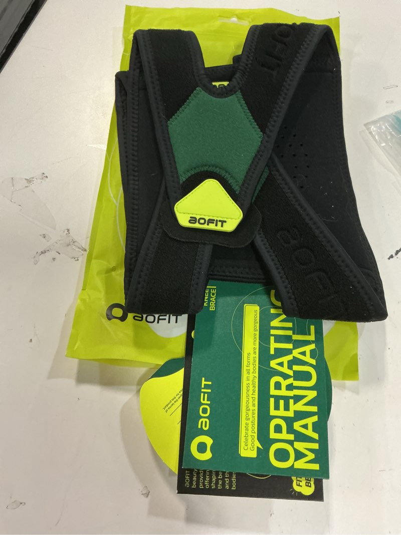 Condition photo showing Good Condition for knee brace for women& men (1 pair), knee braces wrap adjustable compression sleeve knee support with memory stabilizers,knee support for knee pain relief meniscus tear green m medium onyx forest