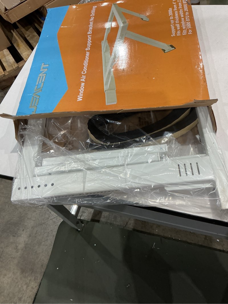 Condition photo showing New/Like New for jeacent universal window air conditioner support bracket no drilling ,no tools, heavy-duty window ac bracket supports up to 200lbs, fits single or double hung windows