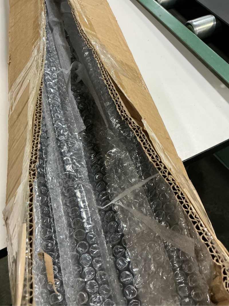 Condition photo showing Good Condition for 1/2 inch wrought iron oval balusters - hollow iron square plain bar stair balusters - metal spindles for indoor staircase with baluster shoes, satin black (10 pack) oval+plain bar 10 pack 10