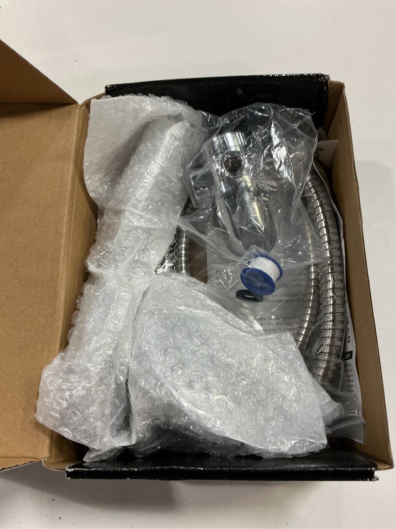 Condition photo showing New/Like New for aquadance total chrome premium high pressure 48-setting 3-way combo for the best of both worlds – enjoy luxurious 6-setting rain shower head and 6-setting hand held shower separately or together
