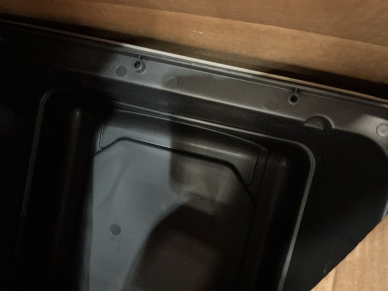 Condition photo showing As Is for petmate vari dog kennel - portable dog carriers & crates for large dogs, airline-friendly, durable plastic, pet carrier for home and travel, 36 inches, taupe and black 36.0"l x 25.0"w x 27.0"h kennel only