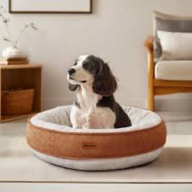 Deconovo Round Orthopedic Pet Bed with Reversible Cushion