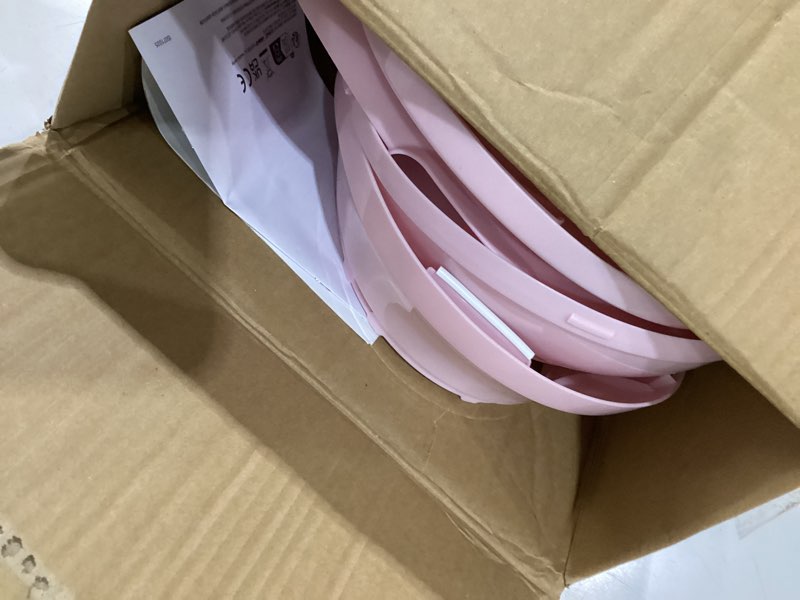 Condition photo showing As Is for ingenuity my size potty pro in pink, infant potty training toilet, lifelike flushing sound, for ages 18 months, up to 50 pounds