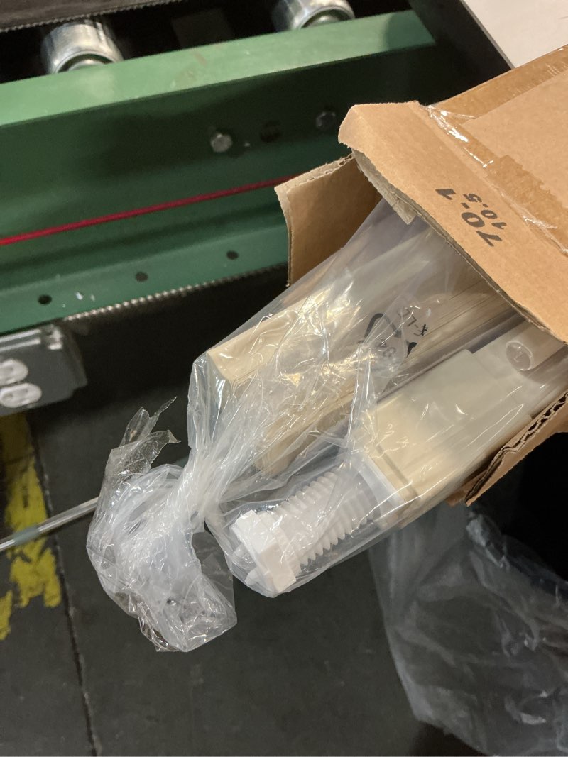 Condition photo showing As Is for LazBlinds No Tools No Drill 1" Vinyl Mini Blinds, Cordless Blinds for Windows, Light Filtering Horiz