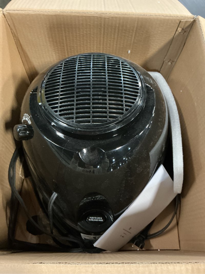 Condition photo showing As Is for TASALON Portable Hooded Hair Dryer Bonnet, 1875W Height Adjustable Salon Home Hair Dryer with Hood, 3 Heating Settings - Black Black Large