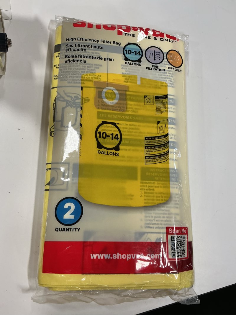 Condition photo showing New/Like New for Shop-Vac 2 -Pack 14-Gallon Dry Collection bag
