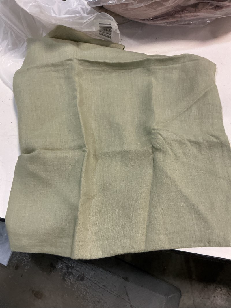 Condition photo showing As Is for european linen duvet cover set, twin, willowleaf
