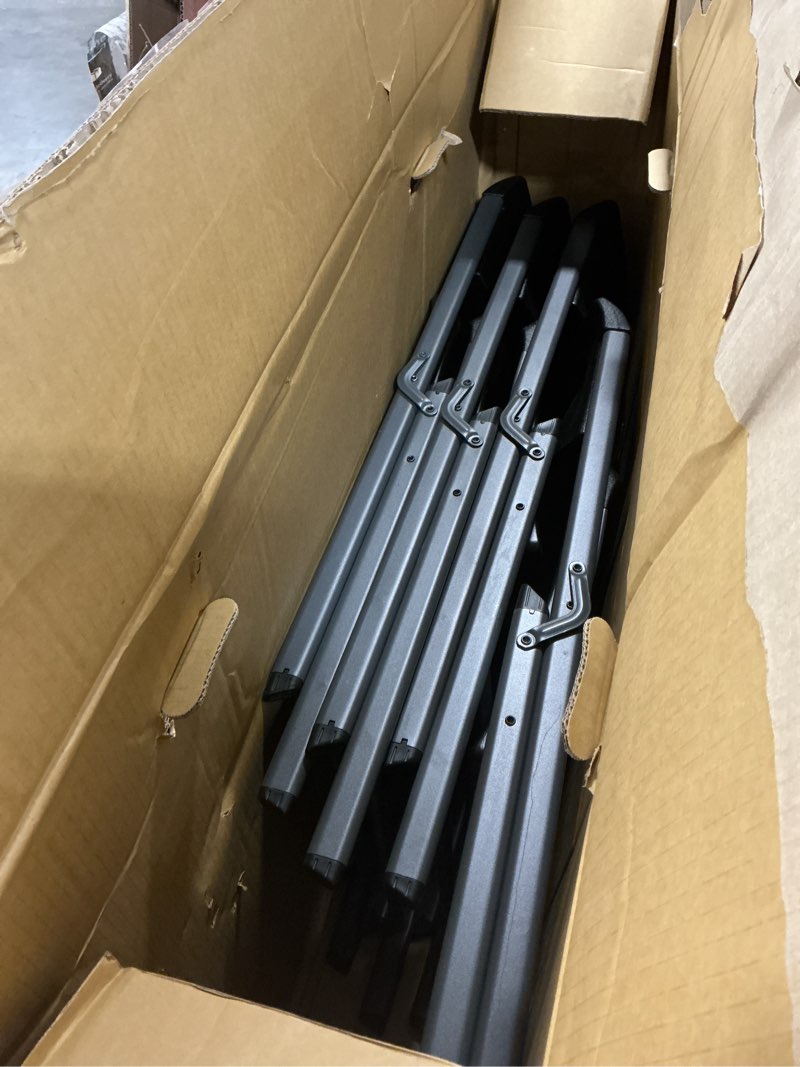 Condition photo showing As Is for LIFETIME A-Frame Folding Chair, 4-Pack, Black