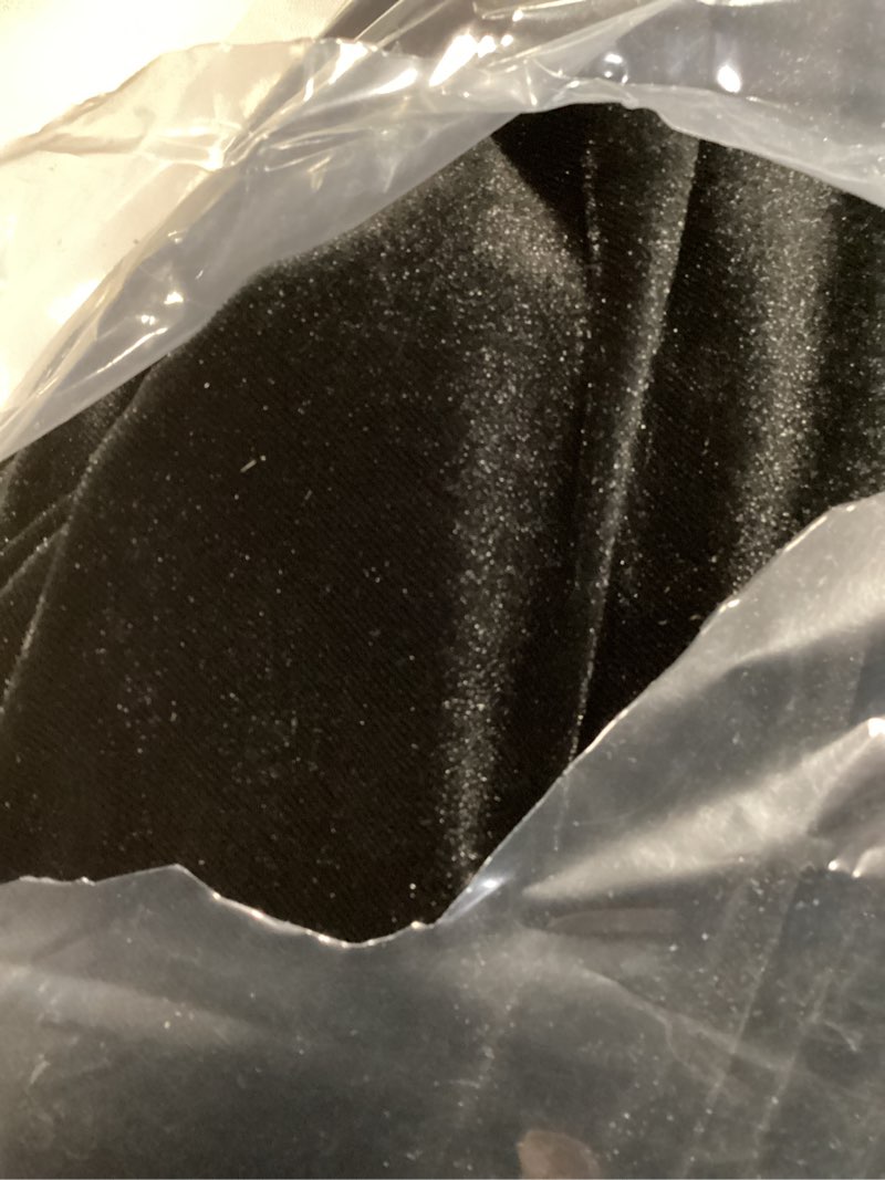 Condition photo showing Good Condition for kkjiaf black stretch velvet fabric 60 inch wide, 5 yard soft stretchy fabric for sewing clothes, apparel, costume, crafts - 90% polyester 10% spandex 5yard black