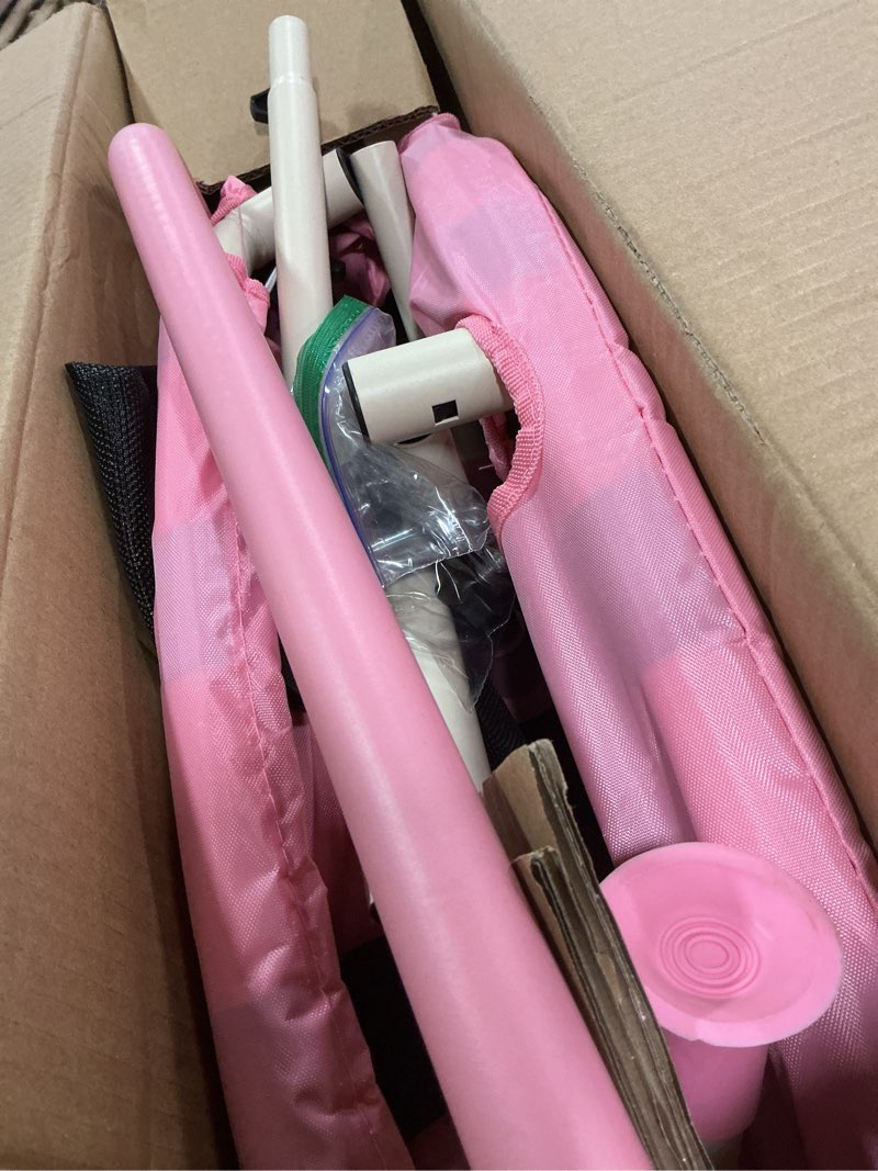 Condition photo showing Good Condition for BCAN 36'' Toddler Trampoline, ASTM Certified-Foldable Mini Trampolines for Kids Ages 1-6, Adjustable Handle, Safety Pad & Foldable Legs, Baby Trampoline Indoor/Garden, Gift for Boy and Girl Pink-Classic