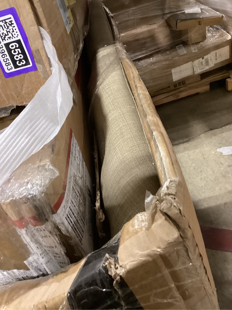 Condition photo showing As Is for Ashuanta upholstered headboard