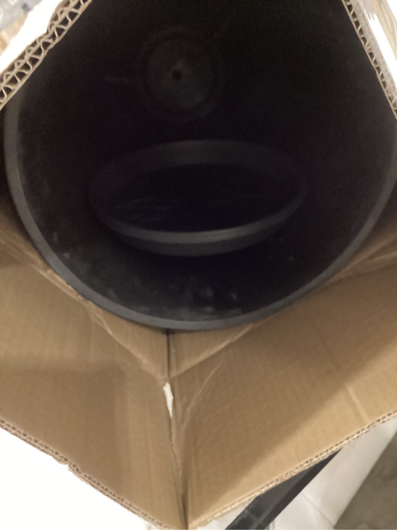 Condition photo showing Good Condition for qcqhdu large tall dark gray planters set of 2-9 gallon 12" round outdoor planters for front door & patio, faux stone indoor plant pots with tray, porch decor plant containers dark gray 21in