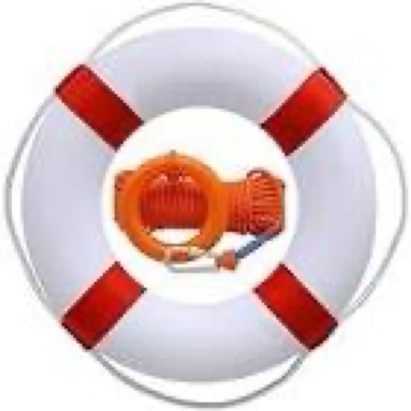20 inch pool safety life preserver throw ring buoy for swimming- swim foam rings with 98.4ft water floating lifesaving rope blue w/98.4ft rope