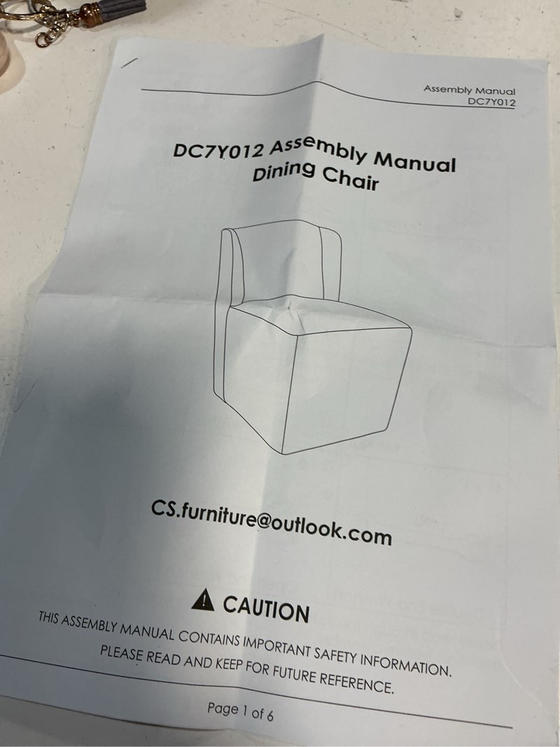 Condition photo showing Good Condition for (similar)upholstered dining chair with casters wingback modern side armless deskchair with rollers for diningroom bedroom livingroom reading room,cream beige,1 box