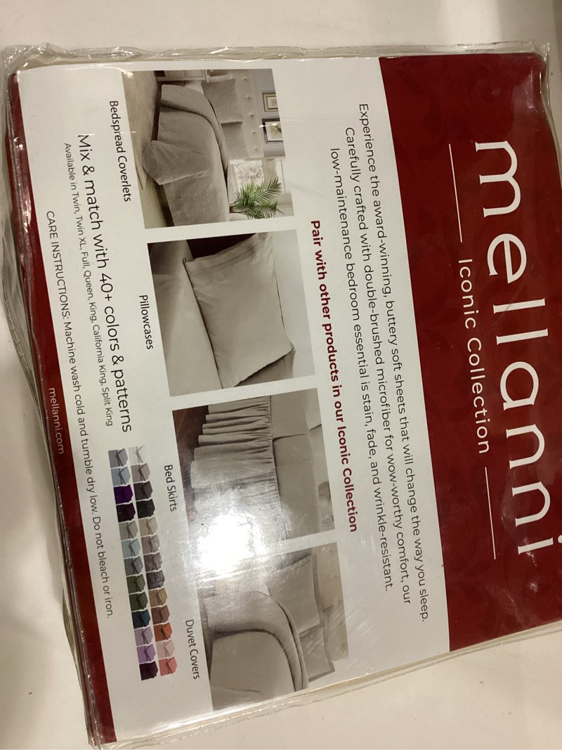 Condition photo showing New/Like New for Mellanni Full Sheet Set - 6-Piece Iconic Collection Bedding, (Including 4 Pillowcases), 21-Inch Extra Deep Pocket, Easy Care, Ultra Soft, Cooling Sheets, Brushed Microfiber - New Beige 1823 New Beige Full - EXTRA DEEP pocket