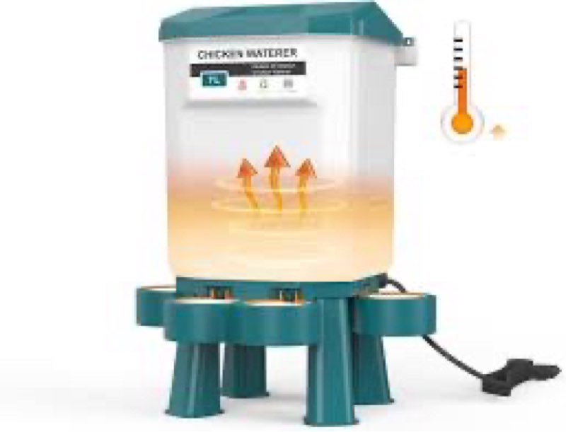 Hanging heated chicken waterer plastic chicken turkey goose duck 