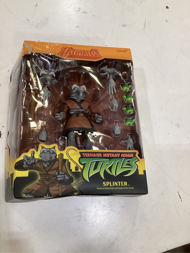 Condition photo showing New/Like New for super7 ultimates! teenage mutant ninja turtles splinter - 7" tmnt action figure with accessories - classic cartoon collectibles and retro toys