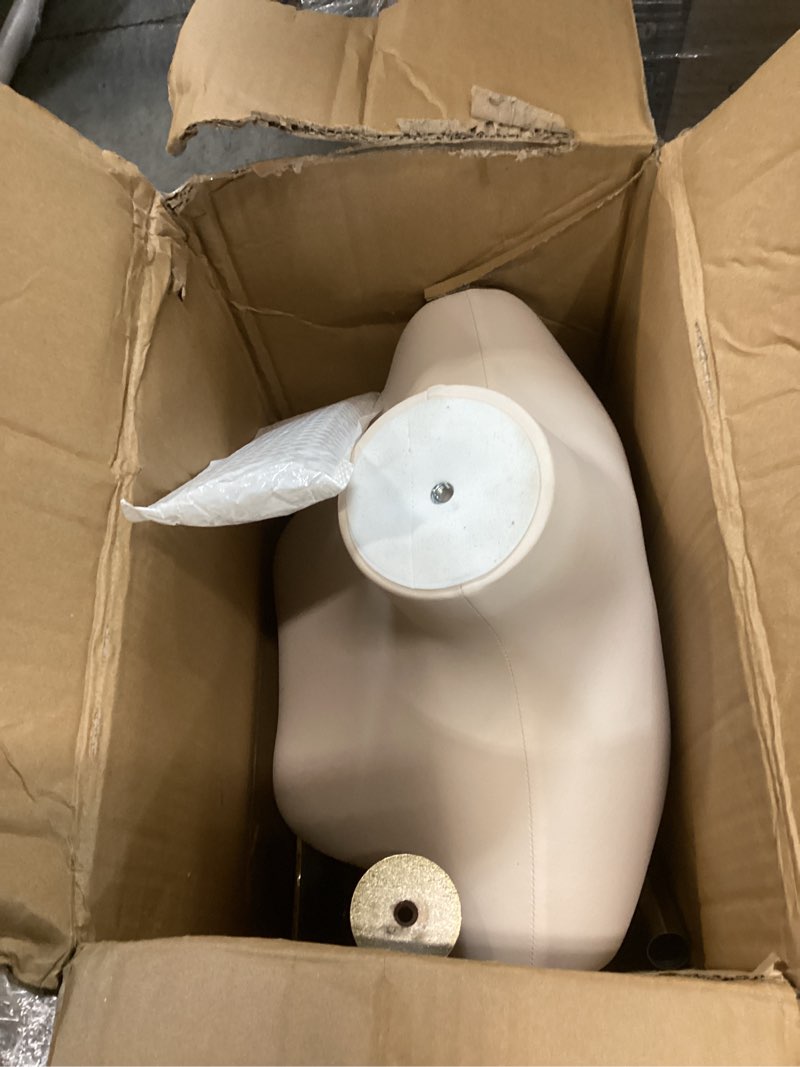 Condition photo showing Good Condition for EaseHome Mannequin Body Female Mannequin Torso,Height Adjustable Black Leather Dress Forms for Sewing,Model Display Body Stand with Metal Bracket for Clothing Dress Jewelry Display